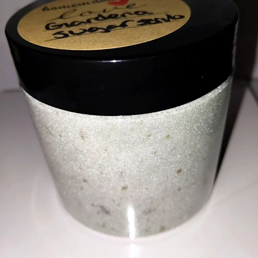 Hand crafted natural Gardenia sugar scrub 6oz
